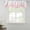 Pink, variant on Red Geometric Tie Up Valance Curtains for Windows, Kitchen Curtains Window Treatments, Modern White Stripe Abstract Distortion Art Short Window Shades Valances for Bedroom Bathroom Cafe 42"x18"