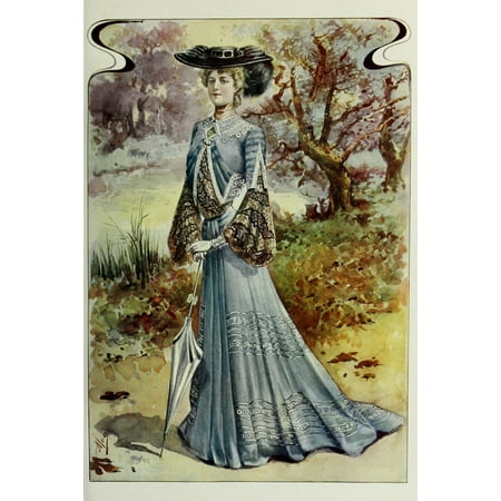 Latest Paris Fashions 1877 Costume de Demi-Saison Canvas Art - Unknown (18 x