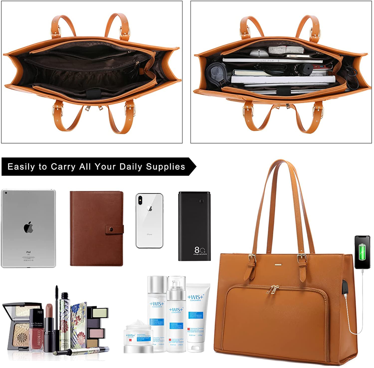 Laptop Bag for Women,Tote Bag,15.6-17 Inch Laptop Bag, Large Tote Bag  Teacher Bag Work Bag Briefcase…See more Laptop Bag for Women,Tote  Bag,15.6-17