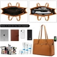 thumbnail image 3 of Lovevook Laptop Tote Bag for Women 15.6", Large Work Bag Nurse Teacher Bag with USB Charging Port, Leather Messager Bag Shoulder Bag Hand Briefcase, 3 of 8