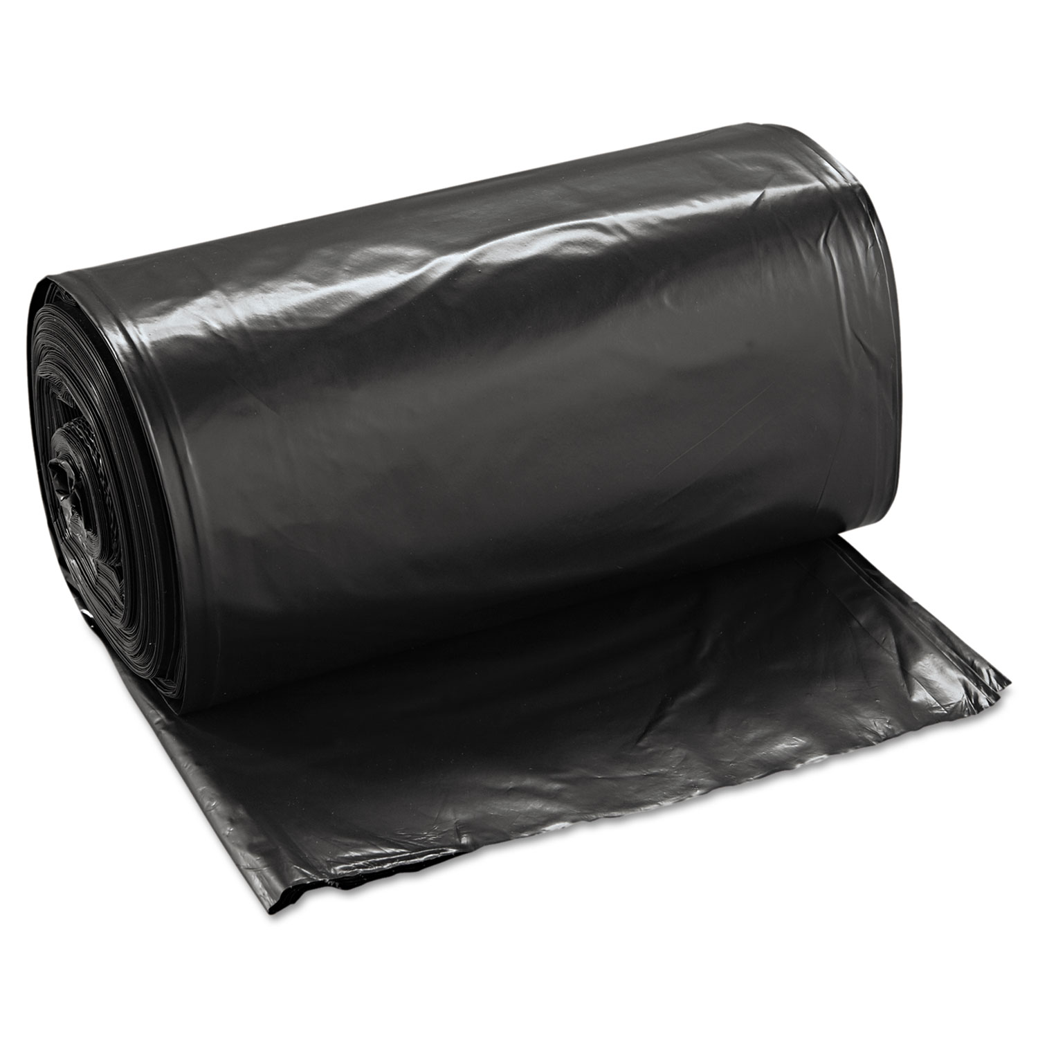 Boardwalk® Low Density Repro Can Liners, 60 Gal, 1.6 Mil, 38" X 58", Black, 100/carton