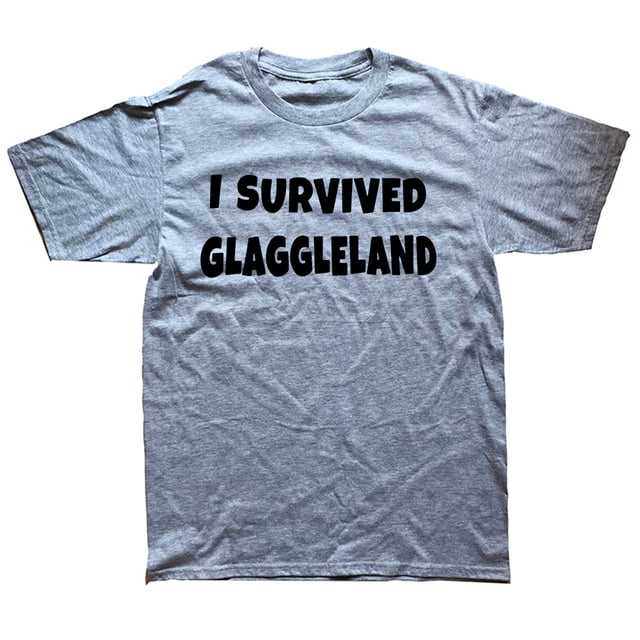 Camiseta "I Survives Glaggleland", divertida, regalo para fans del juego, manga corta, informal, algodón, unisex, talla UE, suave, cuello redondo.