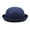 Navy, variant on Duoif Cloche Hats for Women Elegant Adults Solid Hat Roll up Brim Panama Bowler Hat Bucket Hat Mens Womens Classic Wool Round Bowler Hats Cap Felt Hats for Women Black