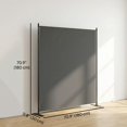thumbnail image 2 of Outdoor Privacy Screen, 70.9" x 70.9" Dark Grey Freestanding Privacy Panel with UPF 30+ Polyester Fabric and Metal Frame for Backyard, Patio, Garden, Balcony and Poolside Seclusion, 2 of 7