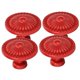 thumbnail image 2 of 4 juegos de tiradores de aleación de zinc, pomos redondos de un solo orificio para armario, cocina, 388, color rojo, 2 of 5