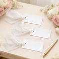 thumbnail image 2 of 50 Unprinted Place Cards With 3 Rolls 2.8m Ribbon Celebration Cards Perfect For Anniversary Baby Showers Event, 2 of 8