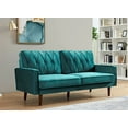 thumbnail image 2 of US Pride Furniture Feemster 69.3'' Velvet Square Arm Sofa for Living Room, Green, 2 of 5
