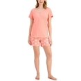 thumbnail image 3 of Charter Club Ensemble de Pyjama en Coton Henley & Shorts pour Femmes, Orange, Très Petit, 3 of 3