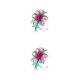 thumbnail image 1 of Sonducket Vintage mujeres Plume Fascinator velo sombrero tocado horquilla señoras pelo sombreros boda carreras de caballos eventos verde rosa verde rojo 2piezas, 1 of 6