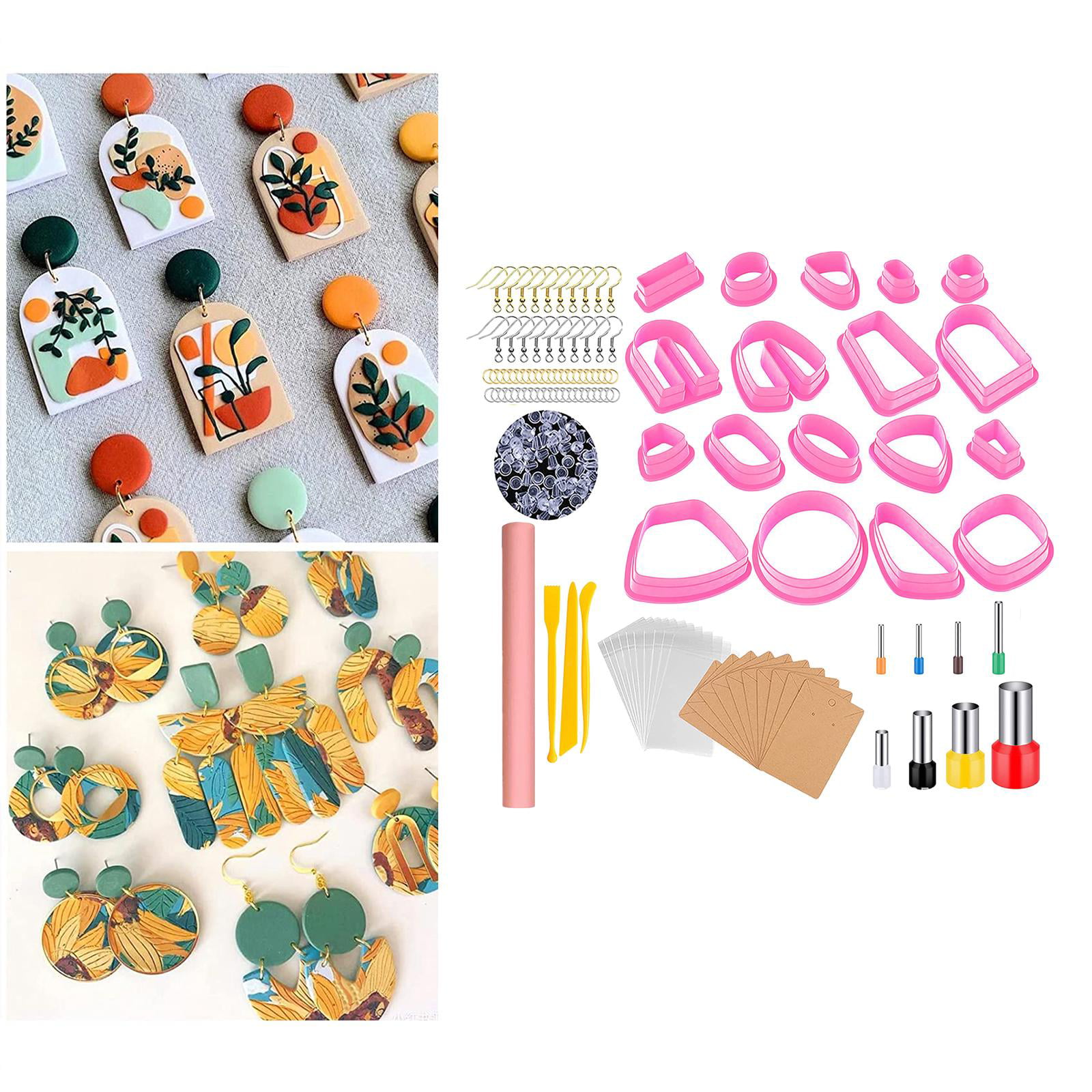  Aksucer 310Pcs Polymer Clay Earring Making Kit Include