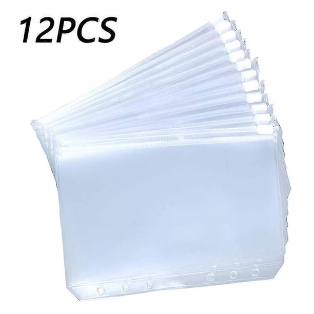 12 Pack A5/a6/a7 Binder Dividers Pocket For 6 Hole With Tabs, Plastic Binder Dividers Pockets