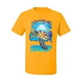 thumbnail image 2 of Swimming Sea Turtle Animal Lover Men's Graphic T-Shirt, Gold, 3XL, 2 of 3