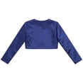 thumbnail image 4 of Alvivi Kids Flower Girl Dress Bolero Shrug Shiny Rhinestone Cardigan Tippet Long Sleeve Outwear Top Navy Blue 4, 4 of 7