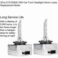 thumbnail image 3 of 2Pcs D1S 6000K 35W Car Headlight Xenon Lamp Replacement Bulbs for Vehicle Light, 3 of 5