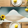 Abstract Water Ripple Table Runner, Blue Brown Stitching Gradient ...