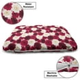 thumbnail image 3 of Maroon Pet Bed, Repeating Colorful Arrangement Blossoming Dahlia Flowers Illustration, Resistant Pad for Dogs and Cats Cushion with Removable Cover, 24" x 39", Maroon Pale Peach Rose, by Ambesonne, 3 of 4