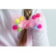 thumbnail image 3 of Bow Pom Pom Hair Ties | 4" Bow - 2Pcs | Soft Ponytail Holders with Strong Grip, 3 of 18