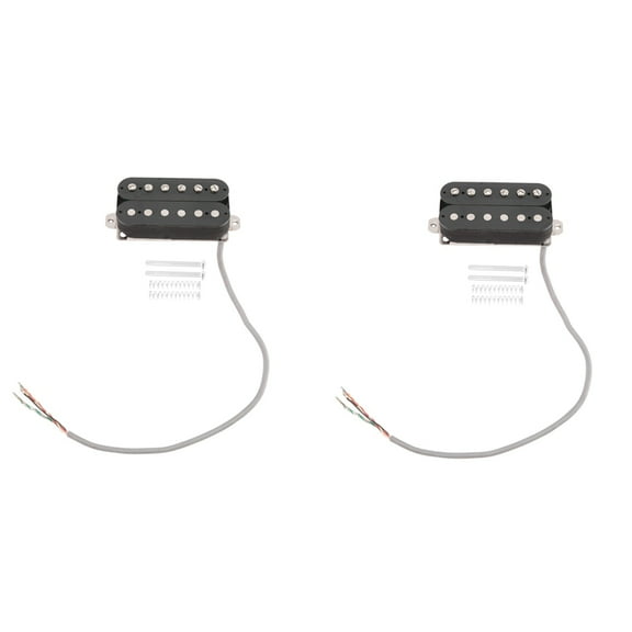 2X Electric Guitar Humbucker Pickups Neck Alnico V Pickup Black