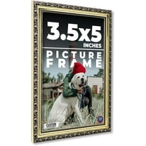 3.5x5 Silver Wood Picture Frame - UV Acrylic, Foam Board Backing, Hanging Hardware
