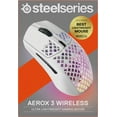thumbnail image 2 of Open Box SteelSeries Aerox 3 Wireless - Honeycomb RGB Optical Gaming Mouse - Ultra-Lightweight Water Resistant Design - Snow, 2 of 13
