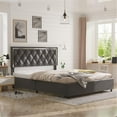thumbnail image 2 of Better Home Products Monica 4-Drawer Velvet King Size Platform Bed in Gray, 2 of 7