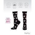 thumbnail image 6 of MeMoi Chickens Bamboo Blend Crew Socks - Womens - Female, One Size, Black, 6 of 8