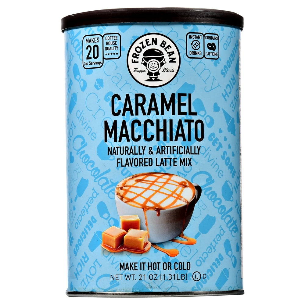 Frozen Bean Caramel Macchiato Deluxe Frappe Coffee Mix, 21 Ounce