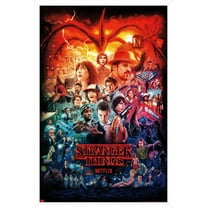 Netflix Stranger Things - Three Seasons One Sheet Wall Poster, 14.725" x 22.375" Framed