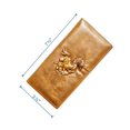 thumbnail image 3 of Women Men Genuine Leather Bifold Long Wallet, Zipped Hiding Coin purse, Credit card Holder. Retro Vintage Embossed Genuine Real Leather. RFID Blocking, 3 of 6