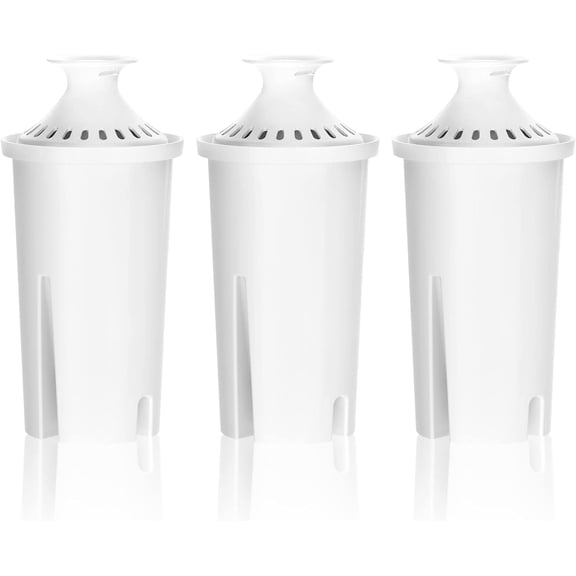 Overbest NSF Certified Pitcher Water Filter, Replacement for Brita® Pitchers and Dispensers, Brita® Classic 35557, OB03, Mavea® 107007, and More, Includes 3 Filters