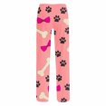 thumbnail image 6 of Aueoeo Unisex Pajama Pants For Men And Women Paw & Bones Print Sleep Pants Drawstring Straight Leg Homewear Pants, 6 of 7