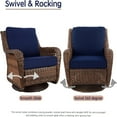 thumbnail image 4 of Krikacy Wicker Swivel Rocking Chair HDPE Hand-Woven All-Weather Rattan Furniture for Patio Deck,Blue, 4 of 6