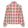 thumbnail image 6 of Jackets for Women Winter Coat Jackets Flannel Stand Collar Jacket(Red And Green Grid,Size:S-4XL), 6 of 7