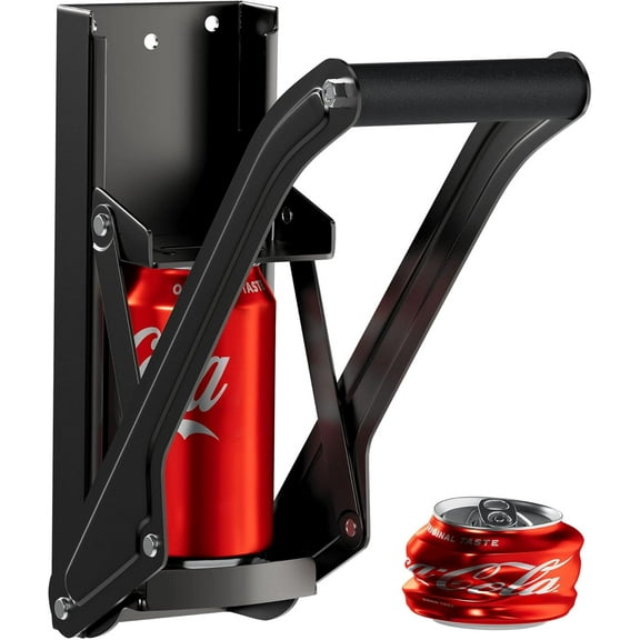 Can Crushers for Recycling - 16 oz Heavy Duty Aluminum Can Crusher Wall Mounted - Soda and Beer Can Smasher for Recycling with Bottle Opener - For 12 and 16 oz Cans - Easy to Install - EnjinZZ