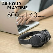 Soundcore Anker Life Q20 Hybrid Active Noise Cancelling Headphones, Wireless Over Ear Bluetooth Headphones, 60H Playtime, Hi-Res Audio, Deep Bass, Memory Foam Ear Cups, for Travel, Home Office
