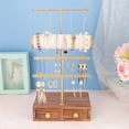 thumbnail image 3 of Jewelry Organizer Wooden Jewelry Drawer Storage Box, Necklaces, Watches, s, Ears & Bracelets Holder Display Tree for Countertop, 3 of 7