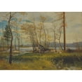 thumbnail image 3 of Albert Bierstadt 14x11 Black Modern Framed Museum Art Print Titled - Lake Tahoe (1872), 3 of 5