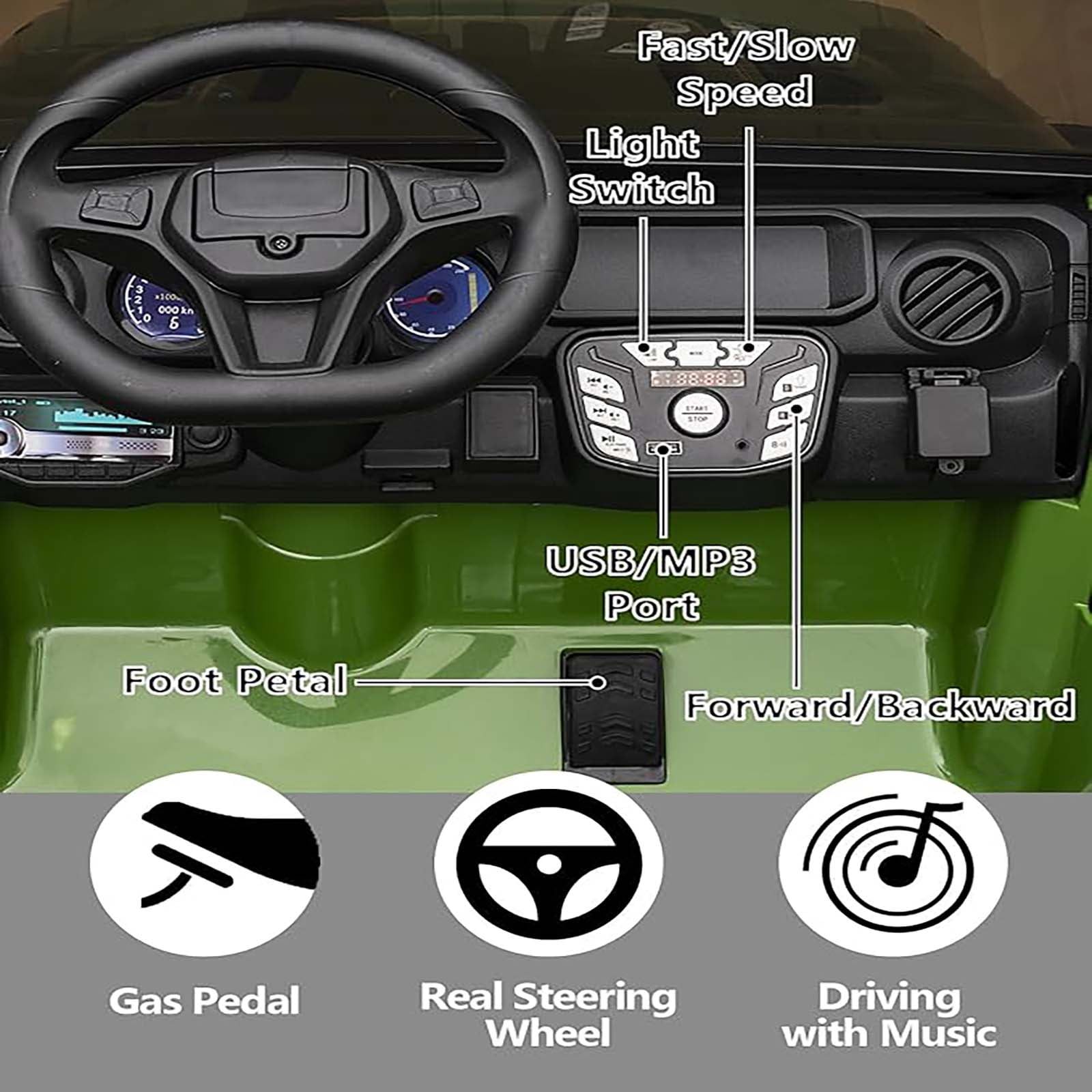 1 Plastic + Metal Electric Stroller Jc308 Two-SeatVehicle) Longwei Battery: 24V7Ah Motor: 200W*2 Hongji 24V1000Ma