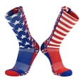 thumbnail image 2 of TCK Elite USA Flag Digital Camo Mis-Match Red White Blue Crew Socks, 2 of 5