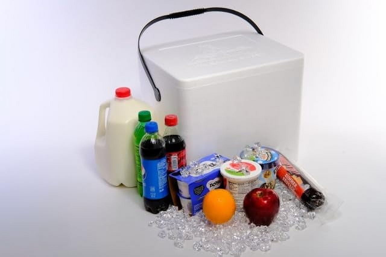 22qt Styrofoam Cooler | Large Lightweight Insulated Ice Chest for Food, Drinks & - Transport | Cold Storage for Grocery Delivery & Frozen Shipping