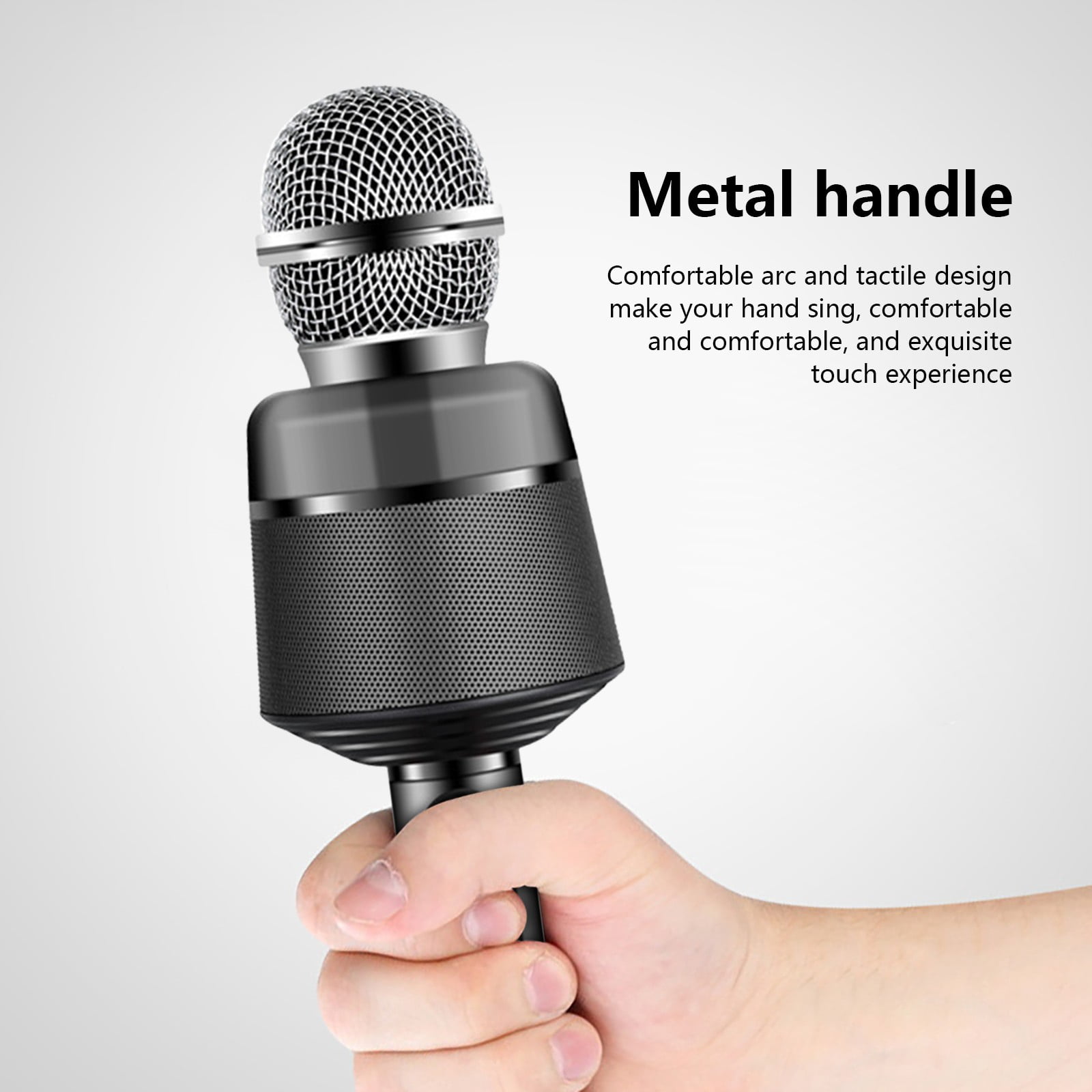 2 in 1 Karaoke Wireless Microphone, Wireless Condenser Microphone Live Broadcast Karaoke Artifact Home Video Microphone Speaker Integrated with Sound Effect Kids Gifts for Girls and Boys