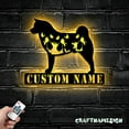 thumbnail image 3 of Craftnamesign Custom FLoral Akita Dog Metal Wall Art LED Light, Personalized Flower Dog Name Sign, 3 of 5