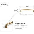 thumbnail image 3 of Vintage Retro Antique Brass Zinc Alloy Cabinet Handles - 3.78''(96mm) Hole Center Affordable Luxury Cabinet Pull Hardware for Bedroom, Kitchen, 6 Pack, 3 of 11
