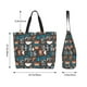 thumbnail image 5 of Disketp Coffee Lover Print Bolsa Tote Estampada para Mujer, Bolso de Hombro y de Mano para Compras y Viajes, 5 of 8