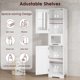 thumbnail image 4 of Mueble de Almacenamiento para Baño de 170 cm - Gabinete Alto con Puertas de Cristal y Repisas Regulables - Diseño Compacto para Espacios Reducidos en Baño, Cocina o Recibidor - Roble Oscuro, 4 of 8