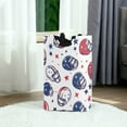 thumbnail image 6 of Yayeee Freestanding Laundry Hamper with Handle Collapsible Large Storage Basket for Clothes, Cartoon American Football Helmets, 6 of 7
