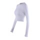 thumbnail image 3 of TRKIYQC Tops cortos de primavera para mujer, camiseta ajustada de manga larga con cuello redondo acanalado de color sólido TRKIYQC moda, 3 of 4