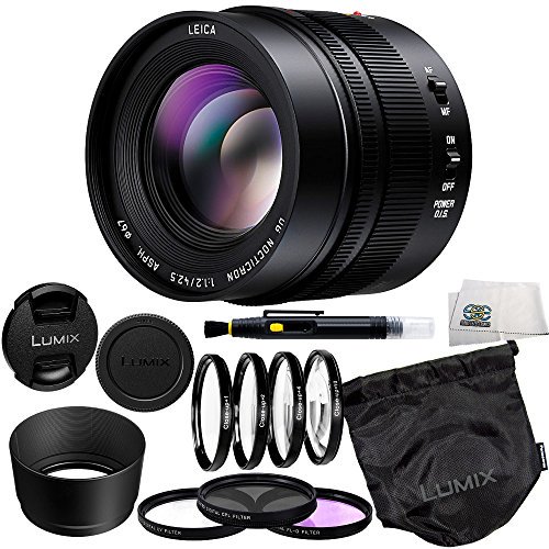 Panasonic Lumix G Leica Dg Nocticron 42 5mm F 1 2 Asph Power Ois Lens 9 Piece Essentials Accessory Kit Walmart Com Walmart Com