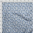 thumbnail image 4 of oneOone Cotton Cambric Medium Blue Fabric Floral Fabric For Sewing Printed Craft Fabric By The Yard 42 Inch Wide, 4 of 5