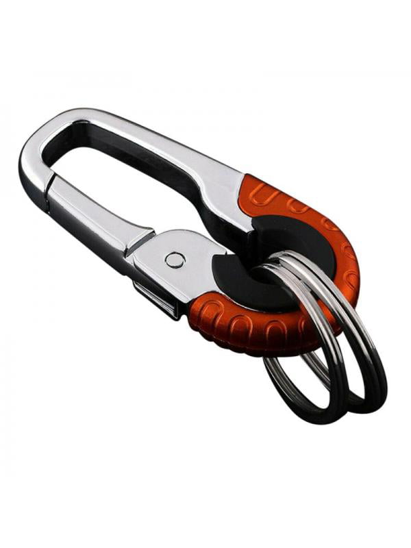 Stainless Steel Buckle Carabiner Keychains Key Ring Hook Lock Outdoor Climbing 
